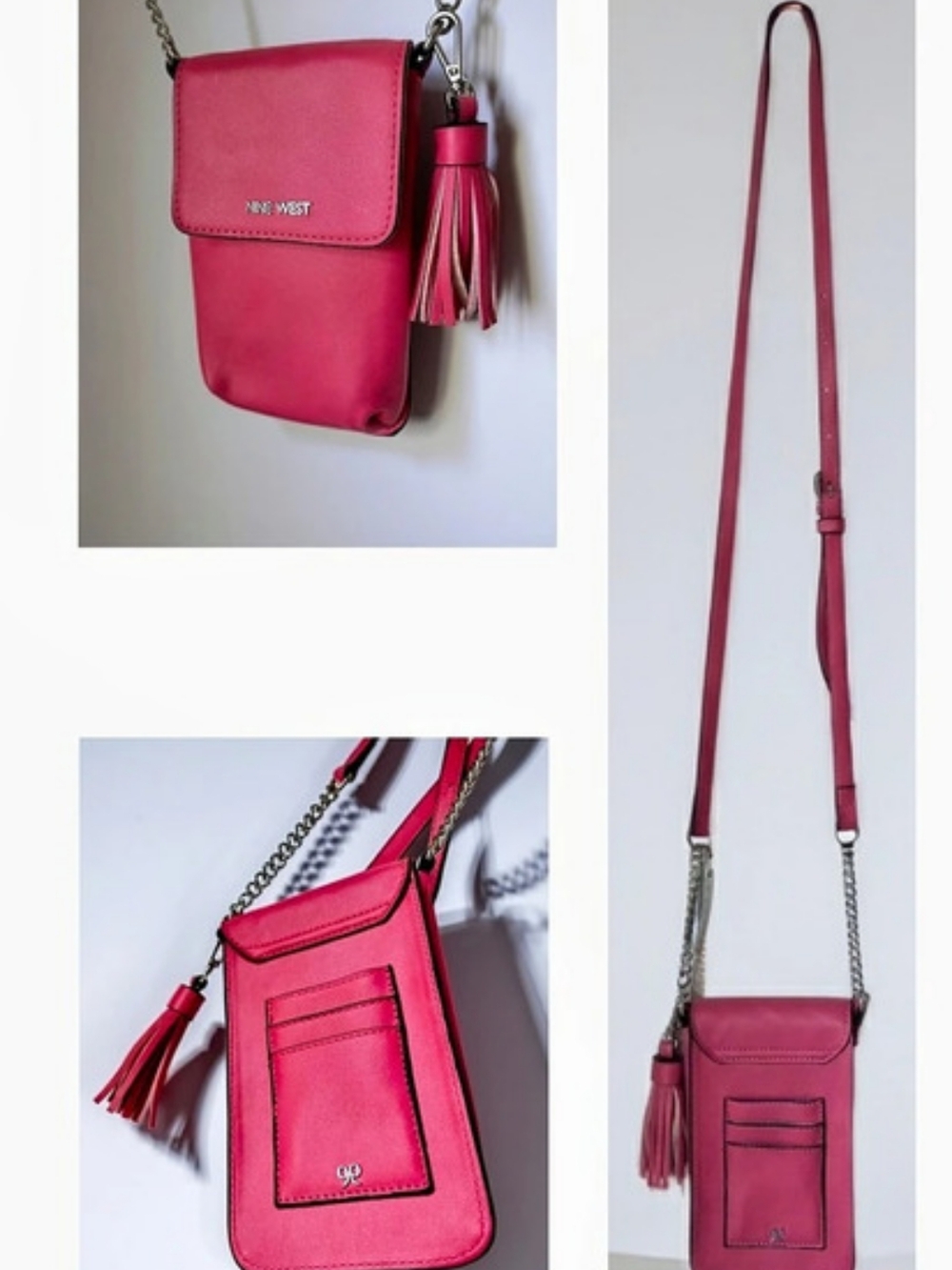 Nine West Pink Tassel Crossbody Bag